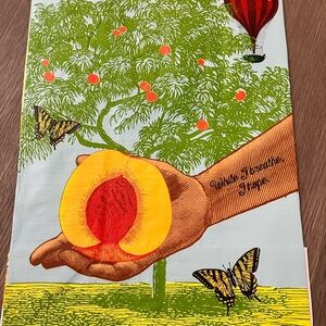 Trader Joe’s Vibrant Peach and Butterfly Art Print